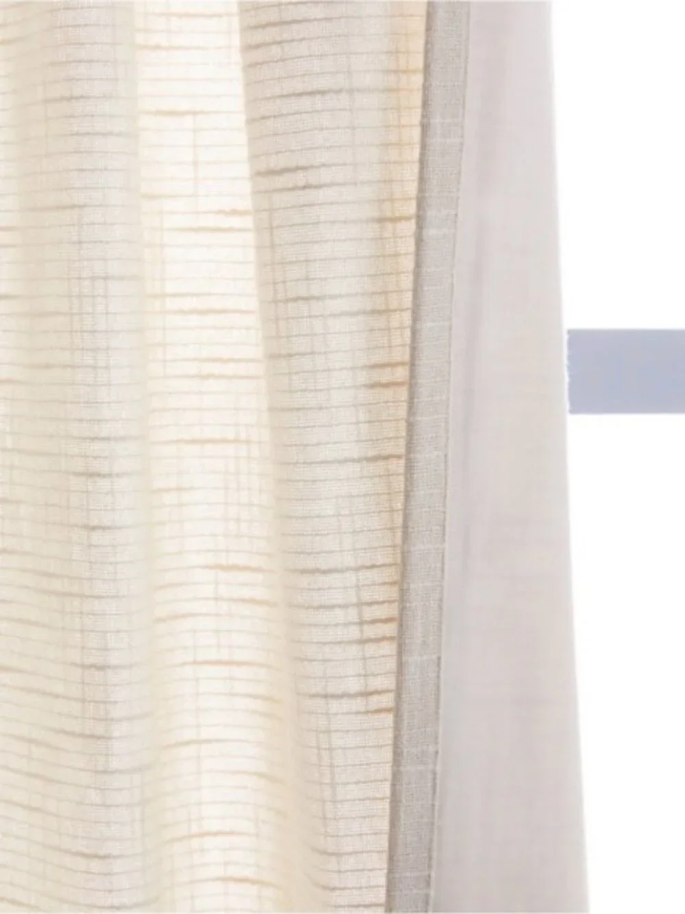 Quince Natural Cotton Slub Lined Curtain Panel 48